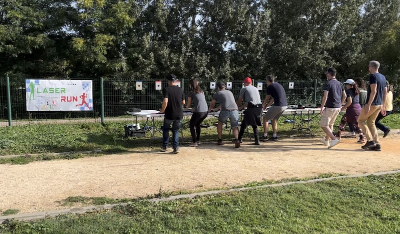 Séance de laser run en team building